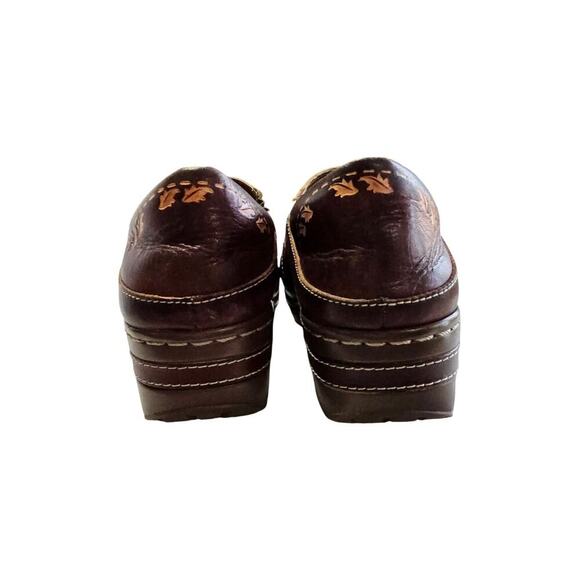 Spring Step Winsome Leather Clogs Brown Size 8 - Picture 3 of 6